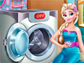 เกม Elsa Wash Clothes