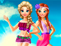 เกม Elsa And Anna Summer Vacation