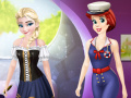 เกม Ariel And Elsa Career Dress Up
