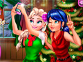เกม Ladybug And Elsa Xmas Selfie