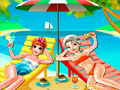 เกม Elsa and Anna Beach Selfie