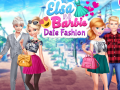 เกม Elsa and Barbie Date Fashion