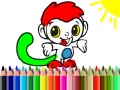 เกม Back To School: Monkey Coloring