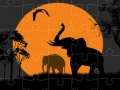 เกม Elephant Silhouette Jigsaw
