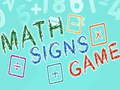 เกม Math Signs Game