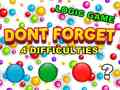 เกม Dont Forget