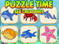 เกม Puzzle Time Sea Creatures