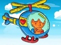 เกม Coloring Book: Cat Driving Helicopter