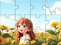 เกม Jigsaw Puzzle: Sunflower Girl