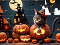 เกม Jigsaw Puzzle: Halloween Cat