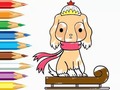 เกม Coloring Book: Dog-Riding-Sled