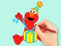 เกม Coloring Book: Elmo Gift