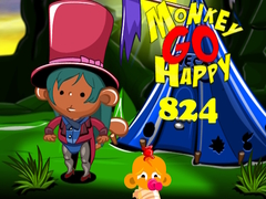 เกม Monkey Go Happy Stage 824