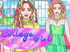 เกม College Girl Coloring Dress Up