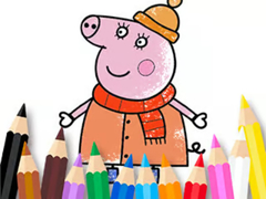 เกม Coloring Book: Mommy Pig Winter