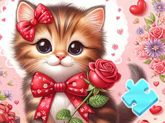 เกม Jigsaw Puzzle: Bowknot Cat