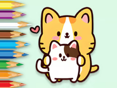 เกม Coloring Book: Hugging Cat