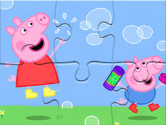 เกม Jigsaw Puzzle: Peppa Pig Blow Bubbles