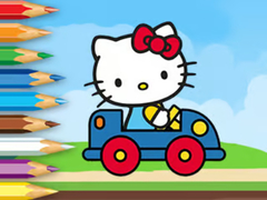 เกม Coloring Book: Hello Kitty Driving Car
