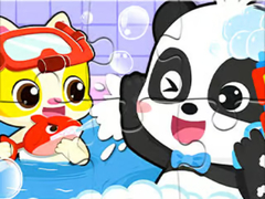 เกม Jigsaw Puzzle: Baby Panda Shower Time