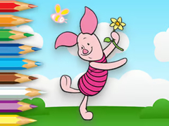 เกม Coloring Book: Piglet Holds Toy Windmill