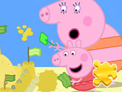 เกม Jigsaw Puzzle: Peppa Pig Making Sand