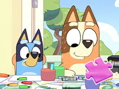 เกม Jigsaw Puzzle: Bluey Family Coloring Day
