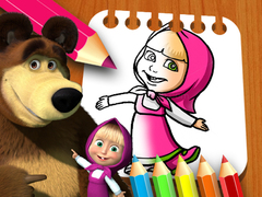 เกม Masha & the Bear Coloring Book