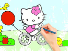 เกม Coloring Book: Hello Kitty Cycling