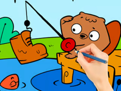 เกม Coloring Book: Fishing Squirrel