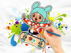 เกม Coloring Book: Toca Boca Skateboard