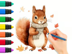 เกม Coloring Book: Autumn Squirrel