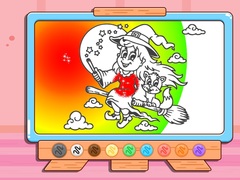 เกม Coloring Book: Halloween Little Witch