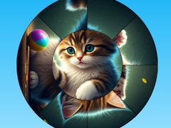 เกม Round Jigsaw Puzzle Collect Pictures with Cute Kittens