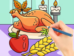 เกม Coloring Book: Thanksgiving Turkey Meal