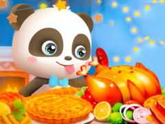 เกม Jigsaw Puzzle: Little Panda Thanksgiving Feast