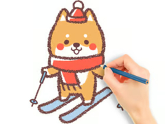 เกม Coloring Book: Skiing Puppy