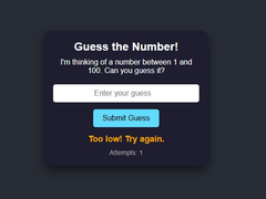 เกม Number Guessing