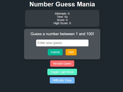 เกม Number Guess Mania