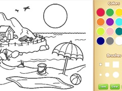 เกม Beach Coloring Book For Kids