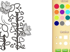 เกม Butterflies and Flowers Coloring Book for Kids