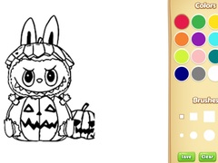 เกม Halloween Labubu Coloring & Drawing Game