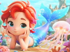 เกม Jigsaw Puzzle: Chibi Mermaid Marshmallow Jellyfish