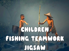 เกม Children Fishing Teamwork Jigsaw