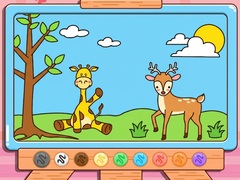 เกม Coloring Book: Giraffe And Deer