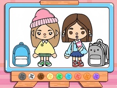 เกม Coloring Book: Toca Boca Back To School