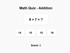 เกม Math Quiz Addition