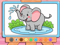 เกม Coloring Book: Cute Baby Elephant