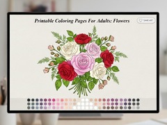 เกม Printable Coloring Pages For Adults Flowers