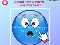 เกม Round jigsaw Puzzle - Collect the Smiley